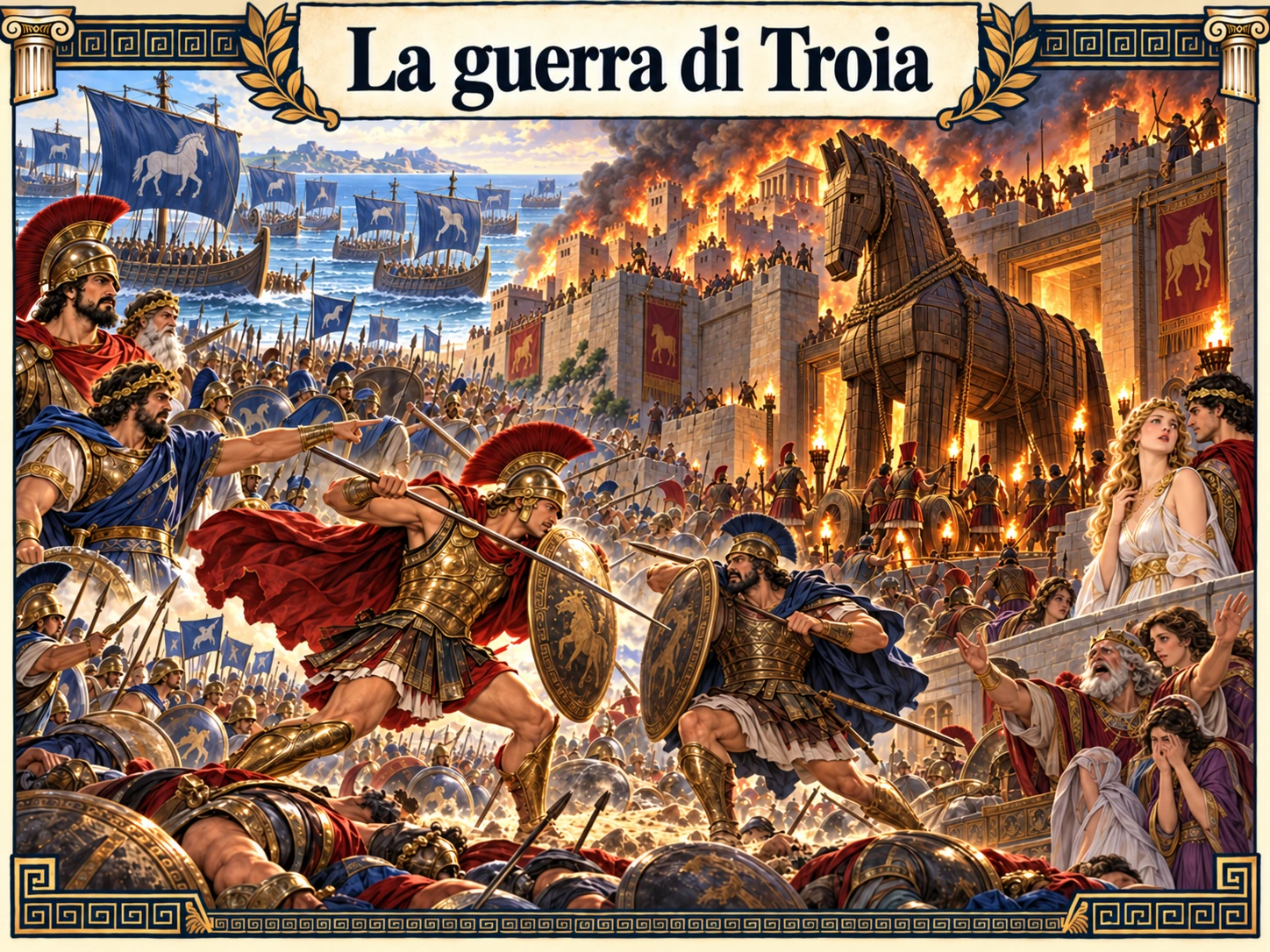La guerra di Troia: illustrazione della lezione