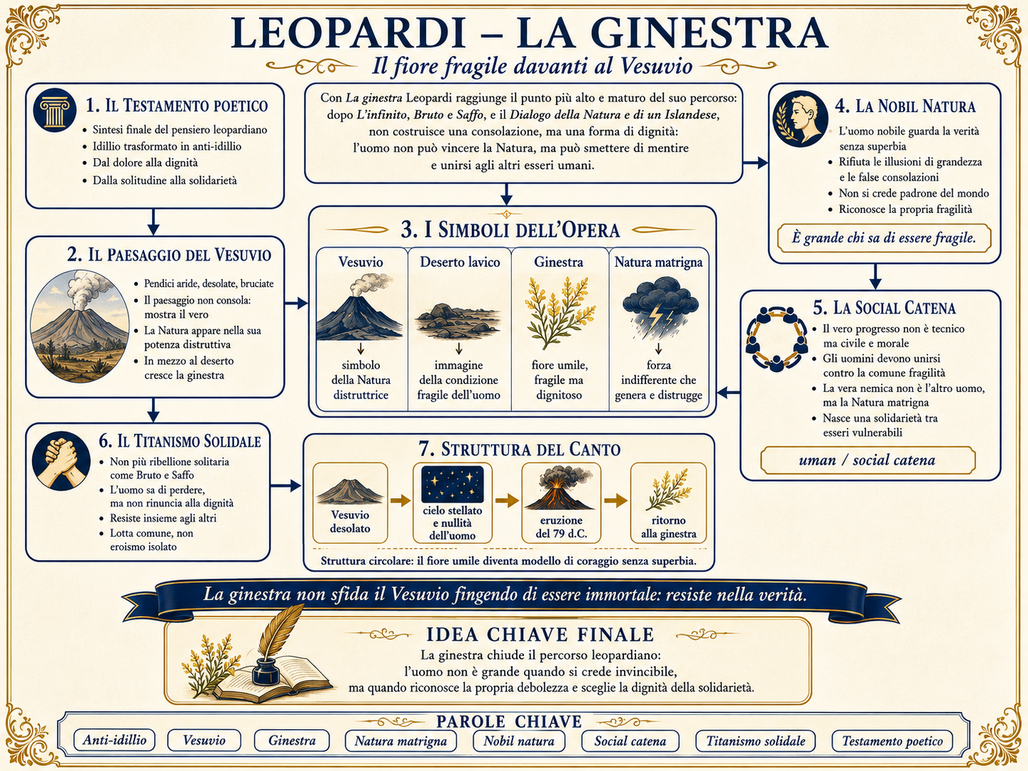 Mappa: conclusione del percorso leopardiano